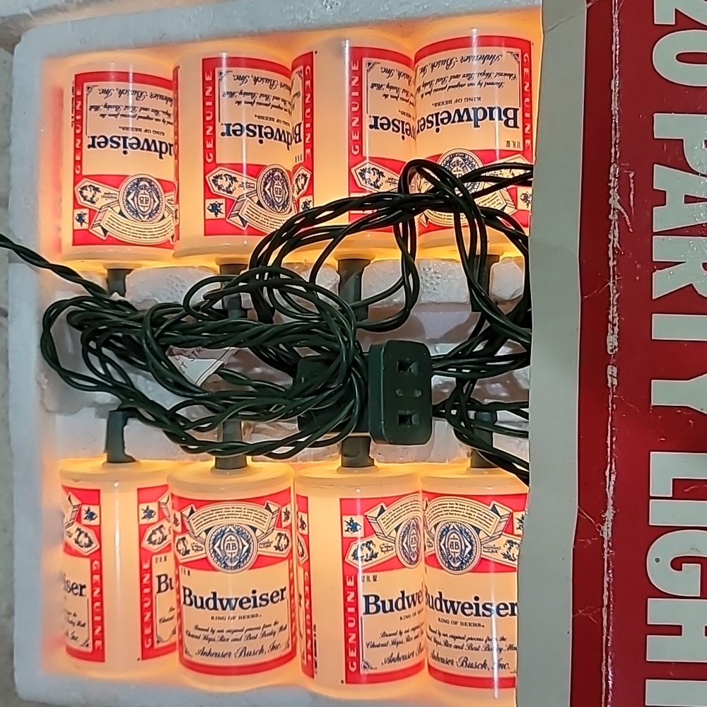 🔥1987 rare vintage budweiser lights